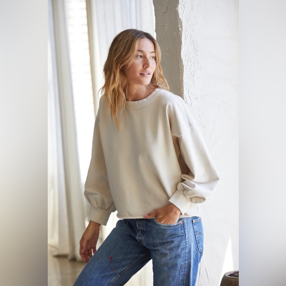 PerfectWhiteTee zayne french terry long sleeve pullover - Picture 1 of 8